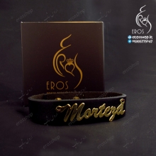 Morteza nameplate leather